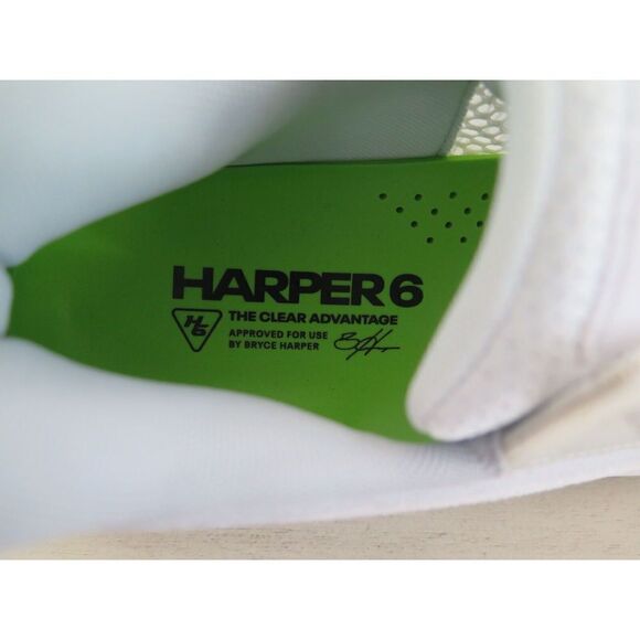 Under Armour 3024320 Men's Sz 12.5 White/Gray Harper 6 Elite TPU Baseball Cleats - Picture 7 of 7